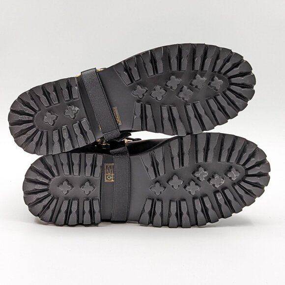 Blumarine Women Logo Chain Harness Combat Boots Size 9.5M EUR 40 - Picture 5 of 9